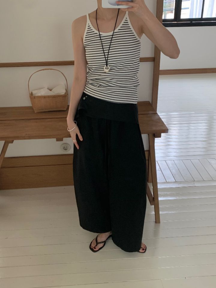 MARE韓國直郵㊣東大門實拍女裝新品人氣休閑熱賣休閑褲亞麻MARE休閑褲