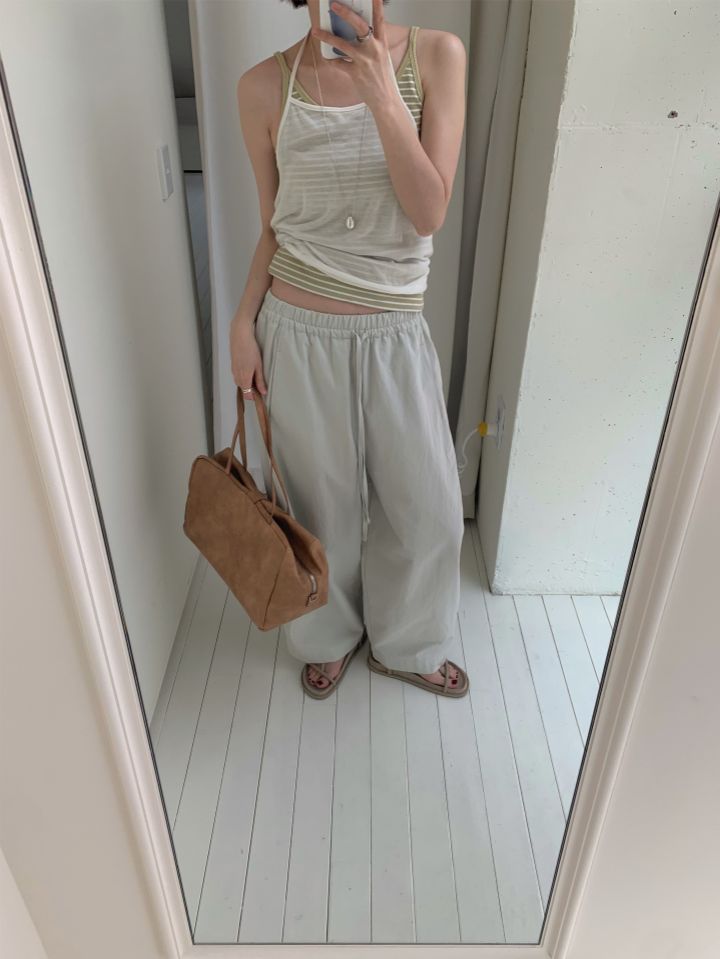 MARE韓國直郵㊣東大門實拍女裝新品人氣休閑熱賣休閑褲亞麻MARE休閑褲圖色2