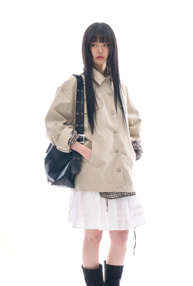 LIVE FOREVER韓國直郵㊣女裝新款25春夏推薦熱賣時尚人氣夾克LIVE FOR_EVER夾克