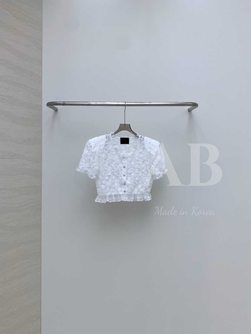 AB韓國㊣直郵東大門代購女裝新品熱賣25春夏人氣襯衫蕾絲衫AB襯衫/蕾絲衫