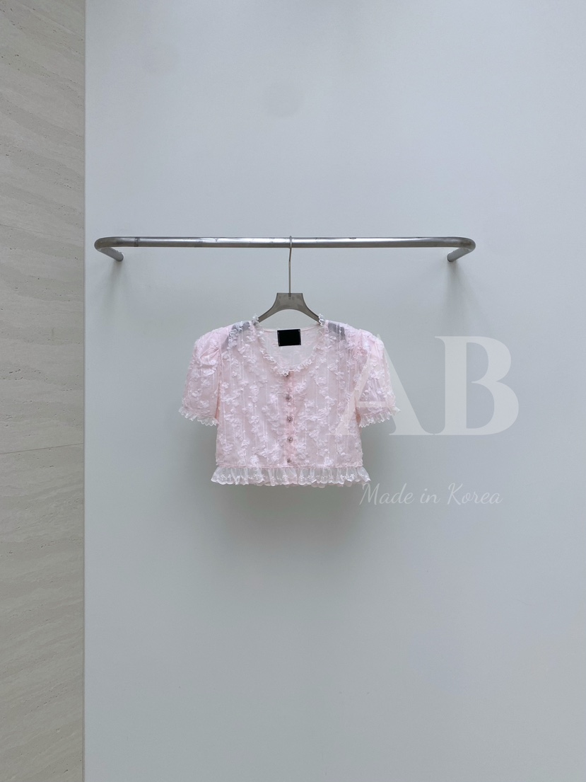 AB韓國㊣直郵東大門代購女裝新品熱賣25春夏人氣襯衫蕾絲衫AB襯衫/蕾絲衫圖色2