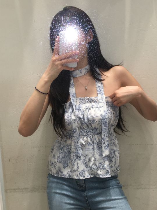 mars韓國直郵㊣女裝新款推薦25春夏時尚休閑吊帶背心含脖帶mars吊帶/背心