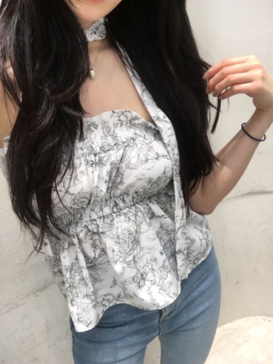 mars韓國直郵㊣女裝新款推薦25春夏時尚休閑吊帶背心含脖帶mars吊帶/背心