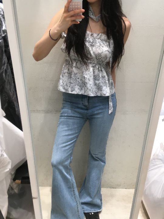 mars韓國直郵㊣女裝新款推薦25春夏時尚休閑吊帶背心含脖帶mars吊帶/背心