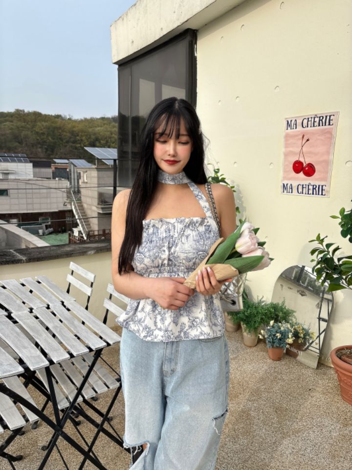 mars韓國直郵㊣女裝新款推薦25春夏時尚休閑吊帶背心含脖帶mars吊帶/背心