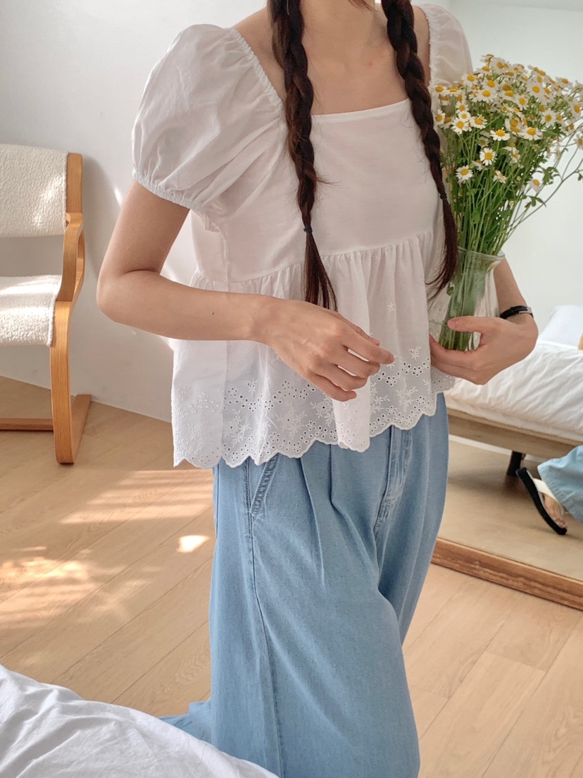 WOOD韓國㊣直郵東大門代購女裝新品休閑熱賣推薦牛仔褲纖維WOOD牛仔褲