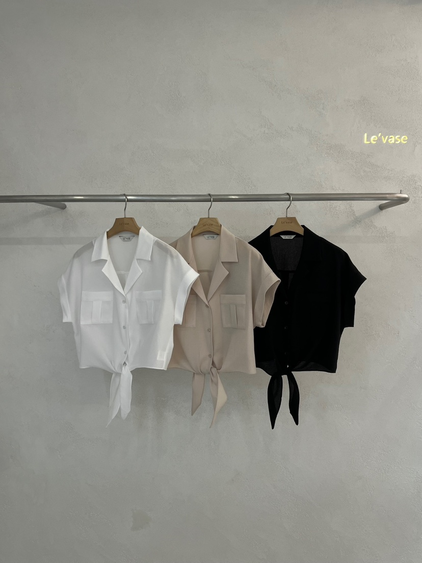 LE VASE直郵韓國代購㊣女裝新品25春夏熱賣人氣襯衫蕾絲衫LE VASE襯衫/蕾絲衫