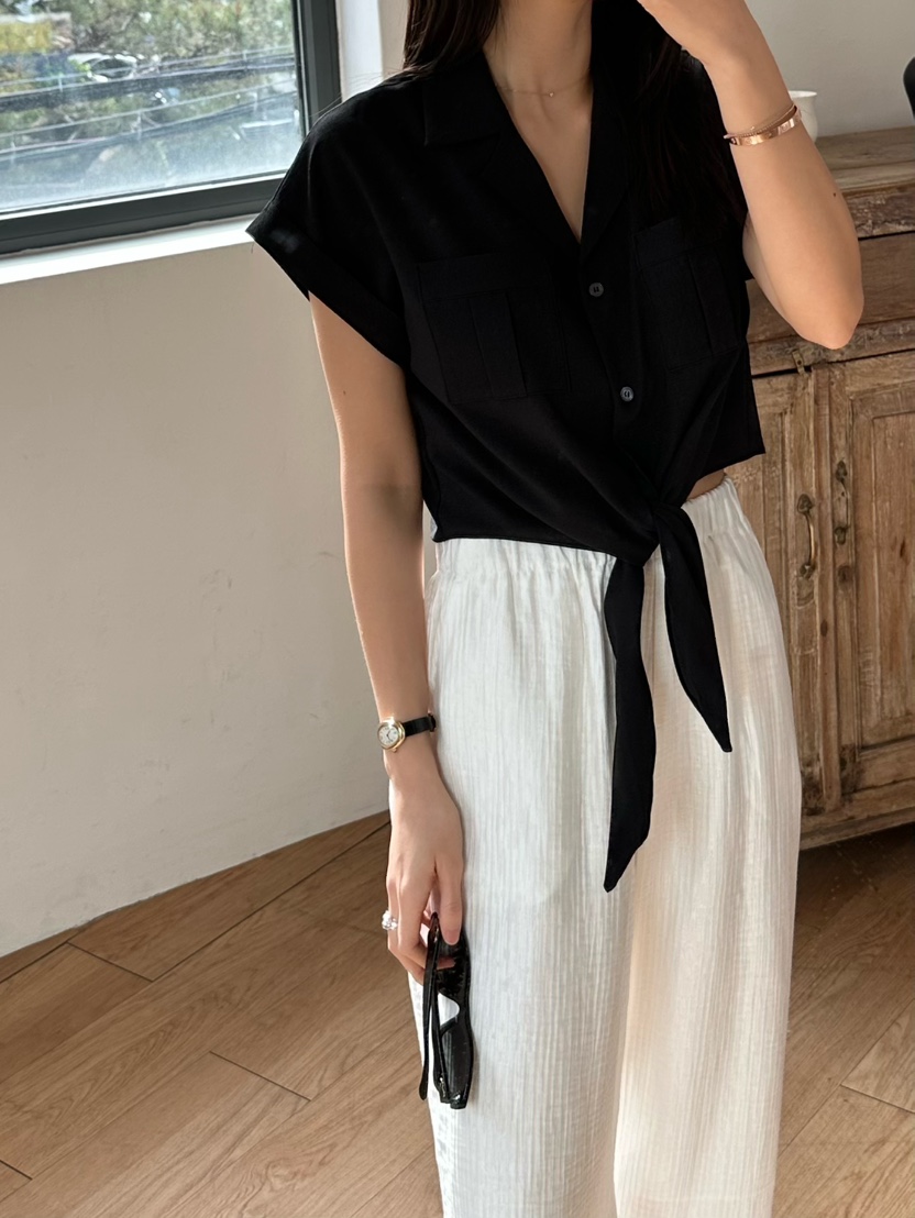 LE VASE直郵韓國代購㊣女裝新品25春夏熱賣人氣襯衫蕾絲衫LE VASE襯衫/蕾絲衫圖色3