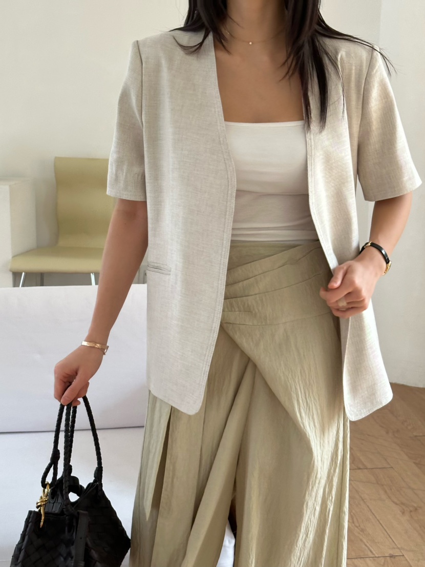 LE VASE直郵韓國代購㊣女裝新款休閑人氣熱賣25春夏時尚夾克LE VASE夾克