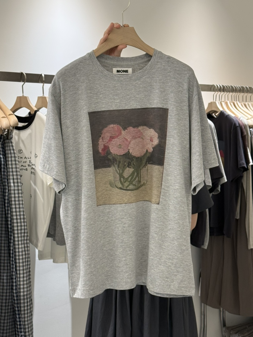 MONE-A韓國㊣直郵東大門代購女裝新品熱賣25春夏人氣時尚T恤MONE-AT恤圖色2