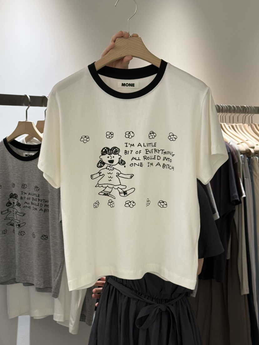 MONE-A韓國直郵㊣東大門實拍女裝新款25春夏熱賣推薦時尚T恤MONE-AT恤
