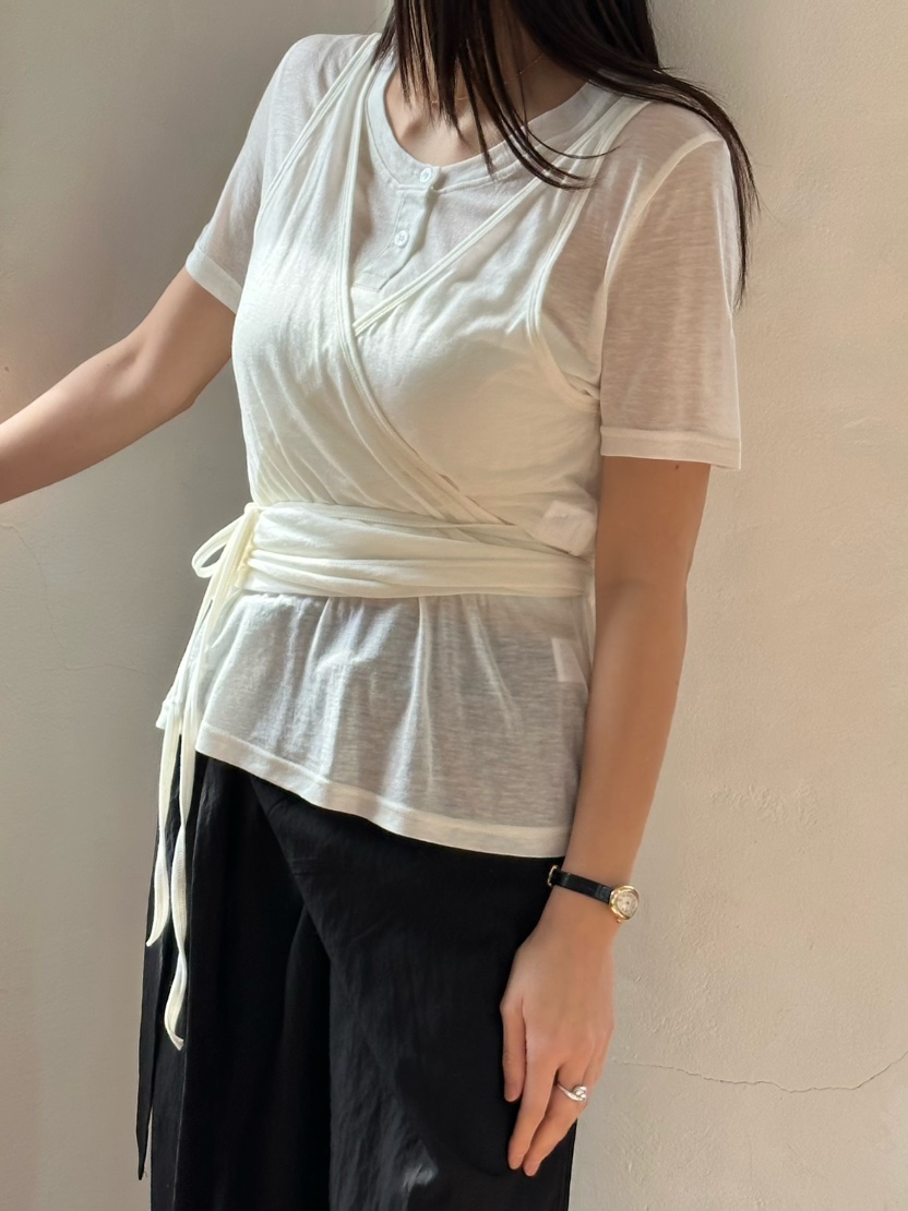 LE VASE韓國㊣直郵東大門代購女裝新品25春夏熱賣時尚人氣T恤LE VASET恤圖色2