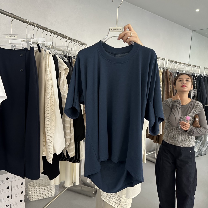 DOUBLE STANDARD/LE SMOKING/MAISONSTAFF韓國直郵㊣東大門實拍女裝新品熱賣T恤MAISONSTAFF/DOUBLE STANDARDT恤圖色2