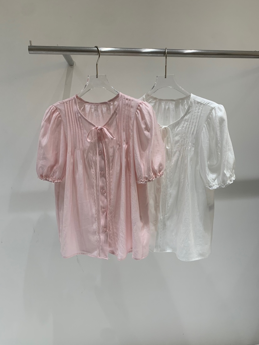 FABRIC韓國直郵㊣女裝新品人氣熱賣25春夏推薦襯衫蕾絲衫蕾絲FABRIC襯衫/蕾絲衫