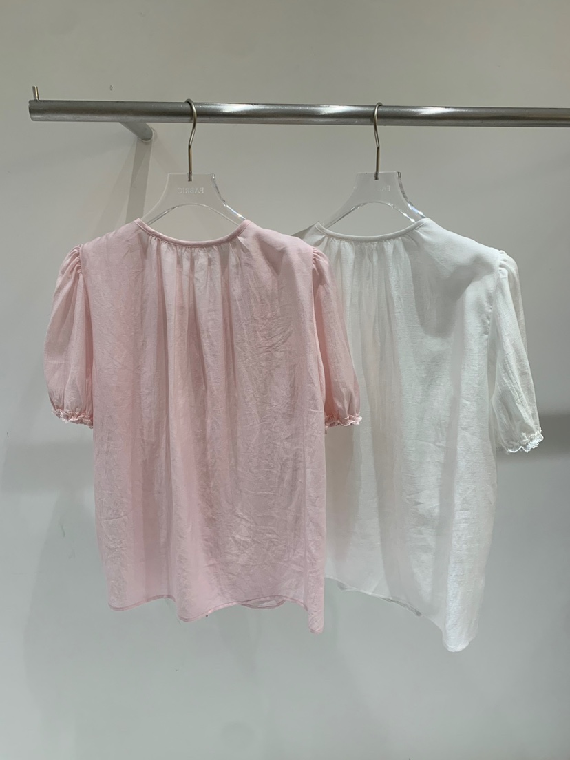 FABRIC韓國直郵㊣女裝新品人氣熱賣25春夏推薦襯衫蕾絲衫蕾絲FABRIC襯衫/蕾絲衫