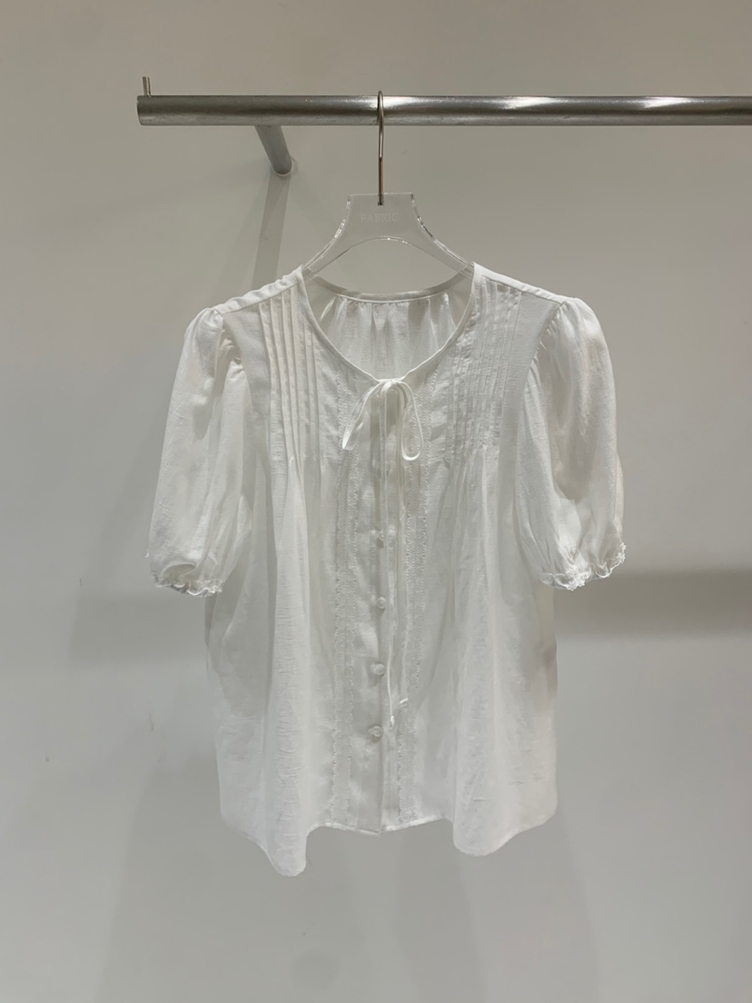FABRIC韓國直郵㊣女裝新品人氣熱賣25春夏推薦襯衫蕾絲衫蕾絲FABRIC襯衫/蕾絲衫圖色2