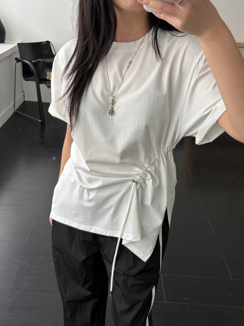 Verbena直郵韓國代購㊣女裝新款25春夏時尚推薦人氣T恤絲綢VerbenaT恤