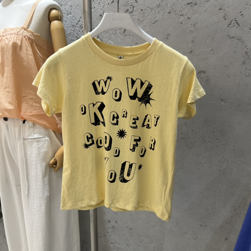6PENCE-P韓國直郵㊣女裝新款25春夏人氣時尚休閑推薦熱賣T恤6PENCE-PT恤圖色2