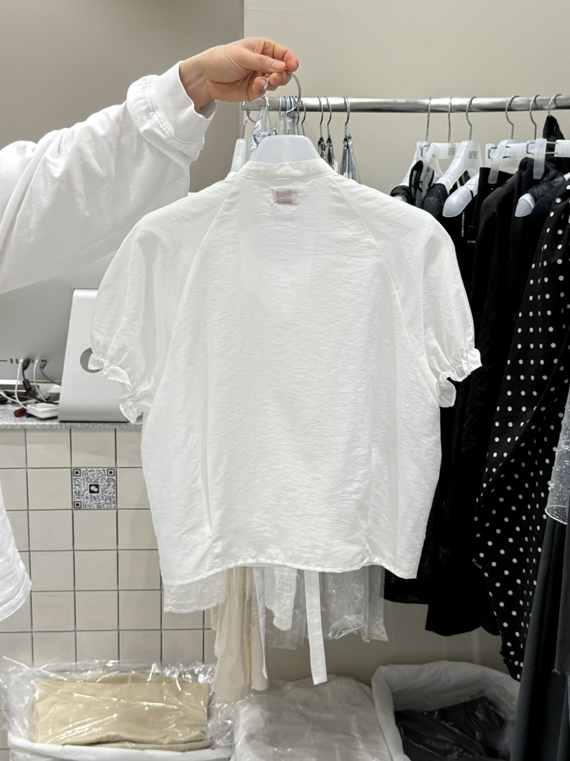 NOFYBE韓國㊣直郵東大門代購女裝新品休閑襯衫蕾絲衫蝴蝶結NOFYBE襯衫/蕾絲衫