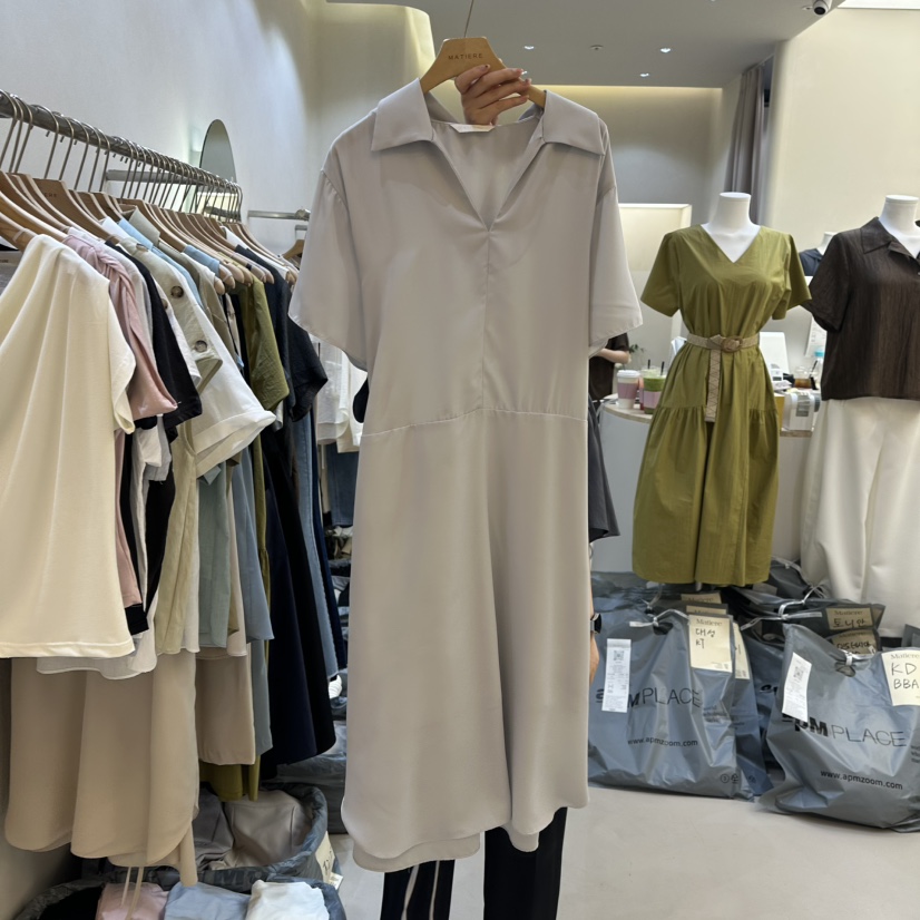 MATIERE韓國㊣直郵東大門代購女裝新品人氣25春夏連衣裙含腰繩MATIERE連衣裙圖色2