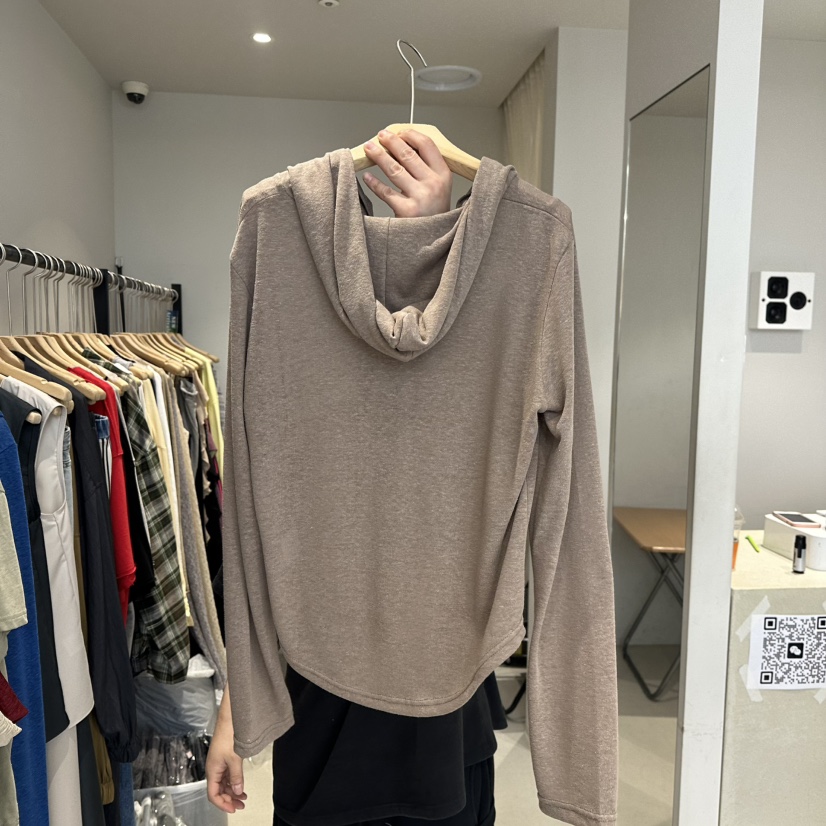 PARIS MATCH韓國直郵㊣東大門實拍女裝新品25春夏衛衣連帽衫亞麻PARIS MATCH衛衣