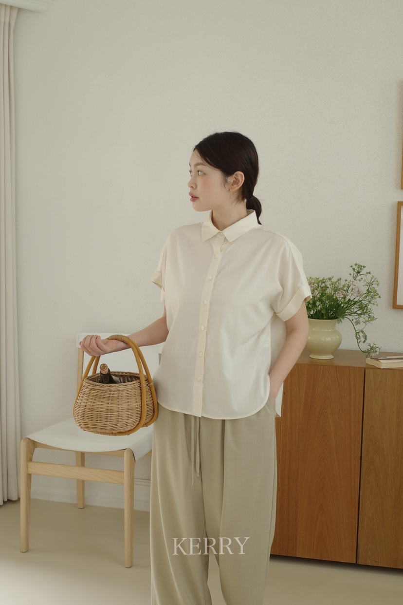 KERRY韓國㊣直郵東大門代購女裝新品熱賣時尚25春夏襯衫蕾絲衫KERRY襯衫/蕾絲衫