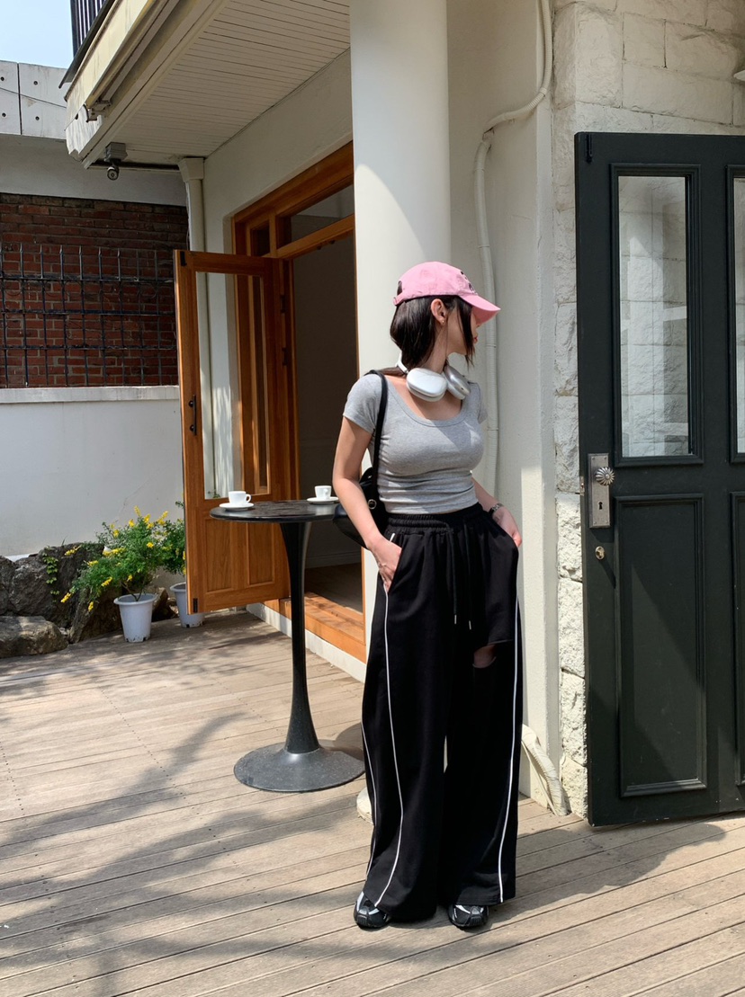REVE CITE-L韓國㊣直郵東大門代購女裝新品時尚休閑休閑褲REVE CITE休閑褲