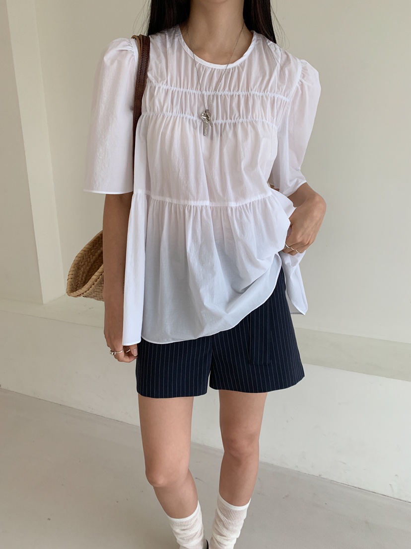 GOYOU韓國㊣直郵東大門代購女裝新款推薦休閑時尚襯衫蕾絲衫de goyou襯衫/蕾絲衫