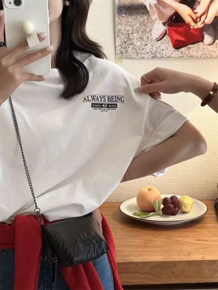 STAY HERE韓國直郵㊣東大門實拍女裝新品25春夏推薦時尚T恤STAY HERET恤圖色2