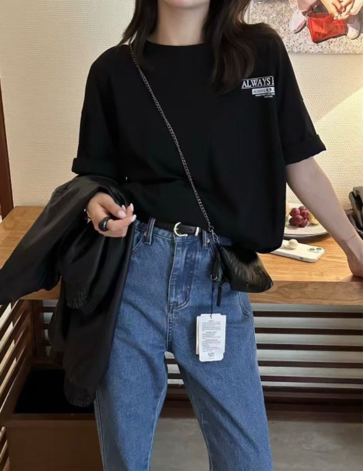 STAY HERE韓國直郵㊣東大門實拍女裝新品25春夏推薦時尚T恤STAY HERET恤圖色3