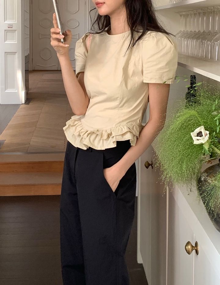 STAY HERE韓國㊣直郵東大門代購女裝新款熱賣25春夏襯衫蕾絲衫STAY HERE襯衫/蕾絲衫