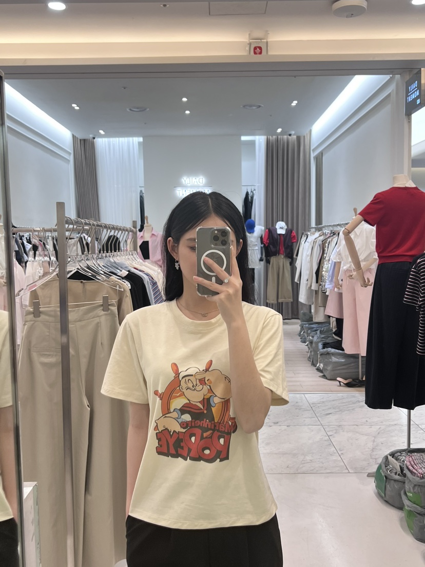 POUCH韓國㊣直郵東大門代購女裝新品推薦休閑人氣T恤大力水手POUCHT恤圖色2
