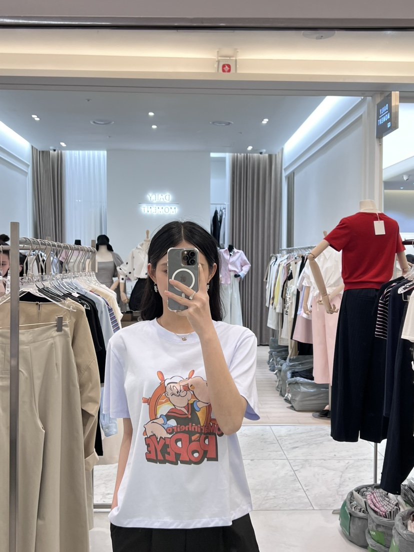 POUCH韓國㊣直郵東大門代購女裝新品推薦休閑人氣T恤大力水手POUCHT恤圖色3