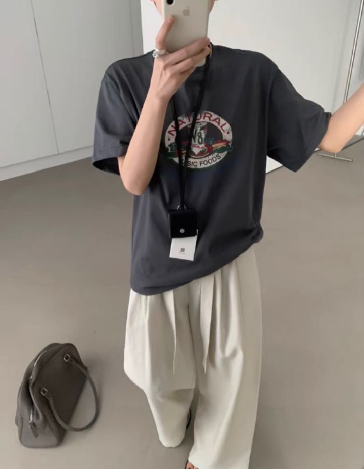 STAY HERE韓國㊣直郵東大門代購女裝新品熱賣人氣時尚25春夏T恤STAY HERET恤