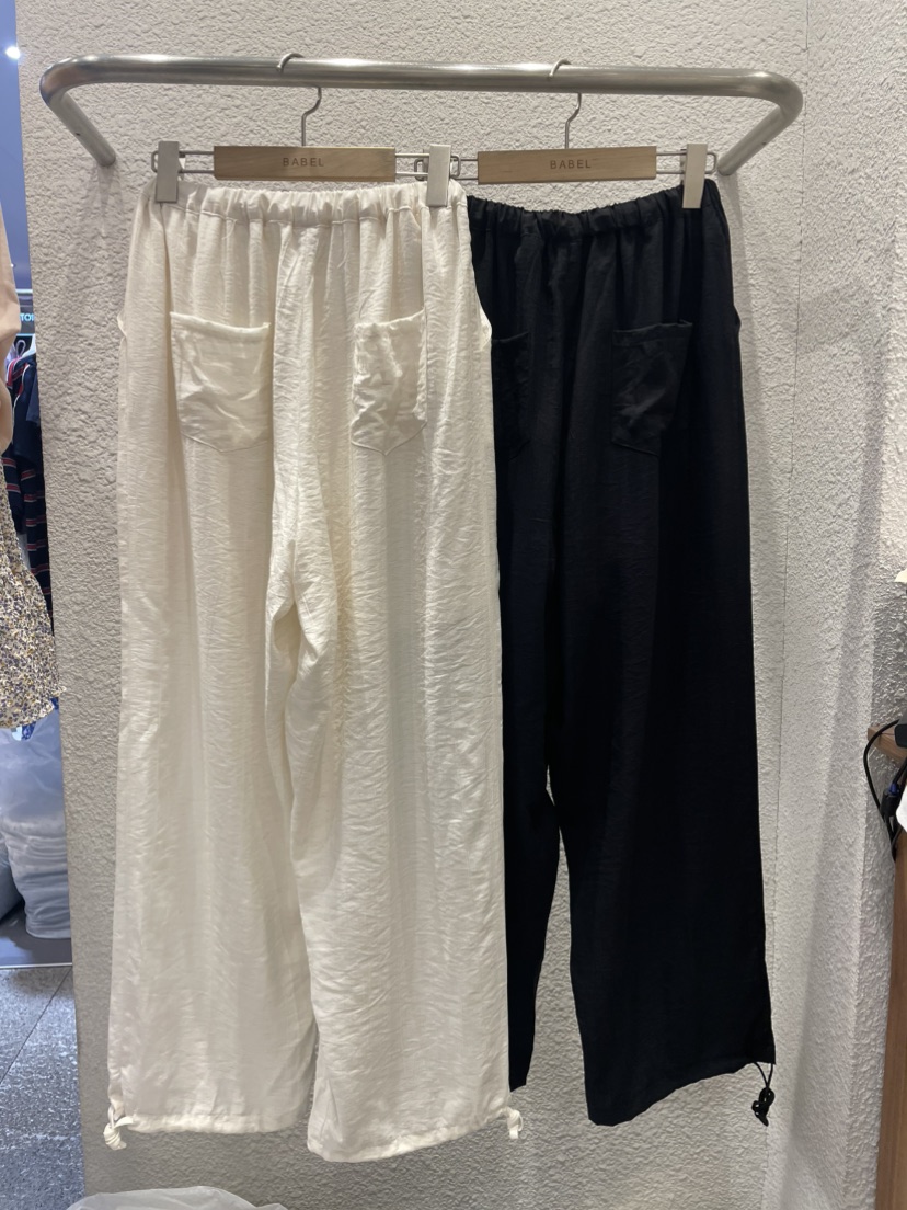 BABEL直郵韓國代購㊣女裝新品25春夏熱賣休閑推薦休閑褲亞麻布BABEL休閑褲