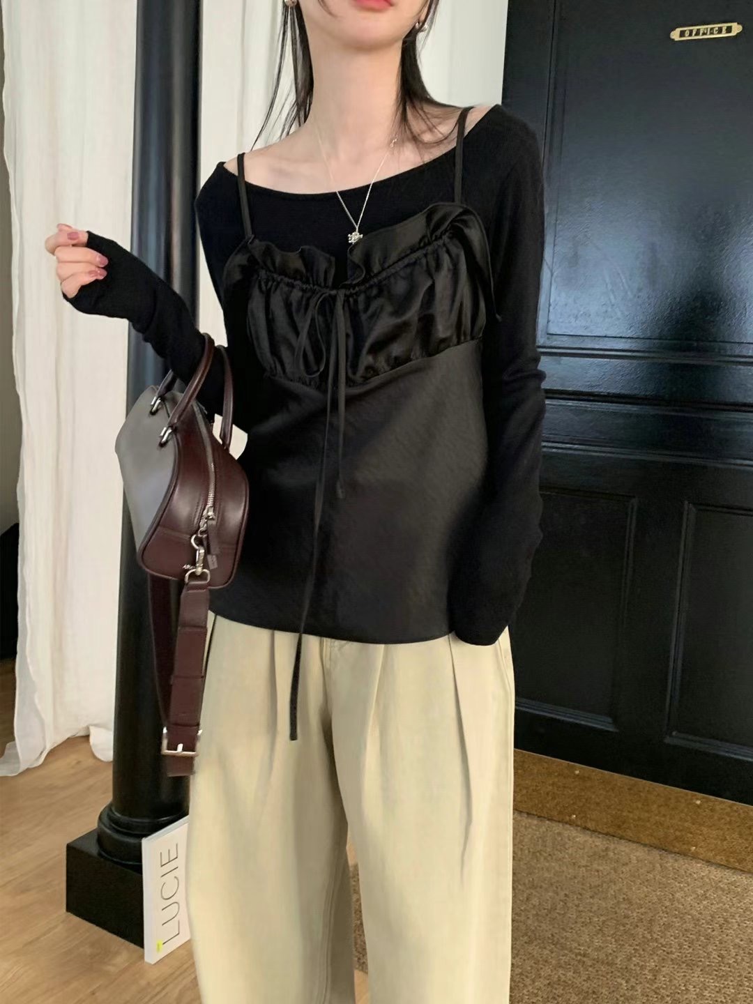 NEW FACE韓國直郵㊣東大門實拍女裝新款熱賣25春夏吊帶背心NEW FACE吊帶/背心圖色2