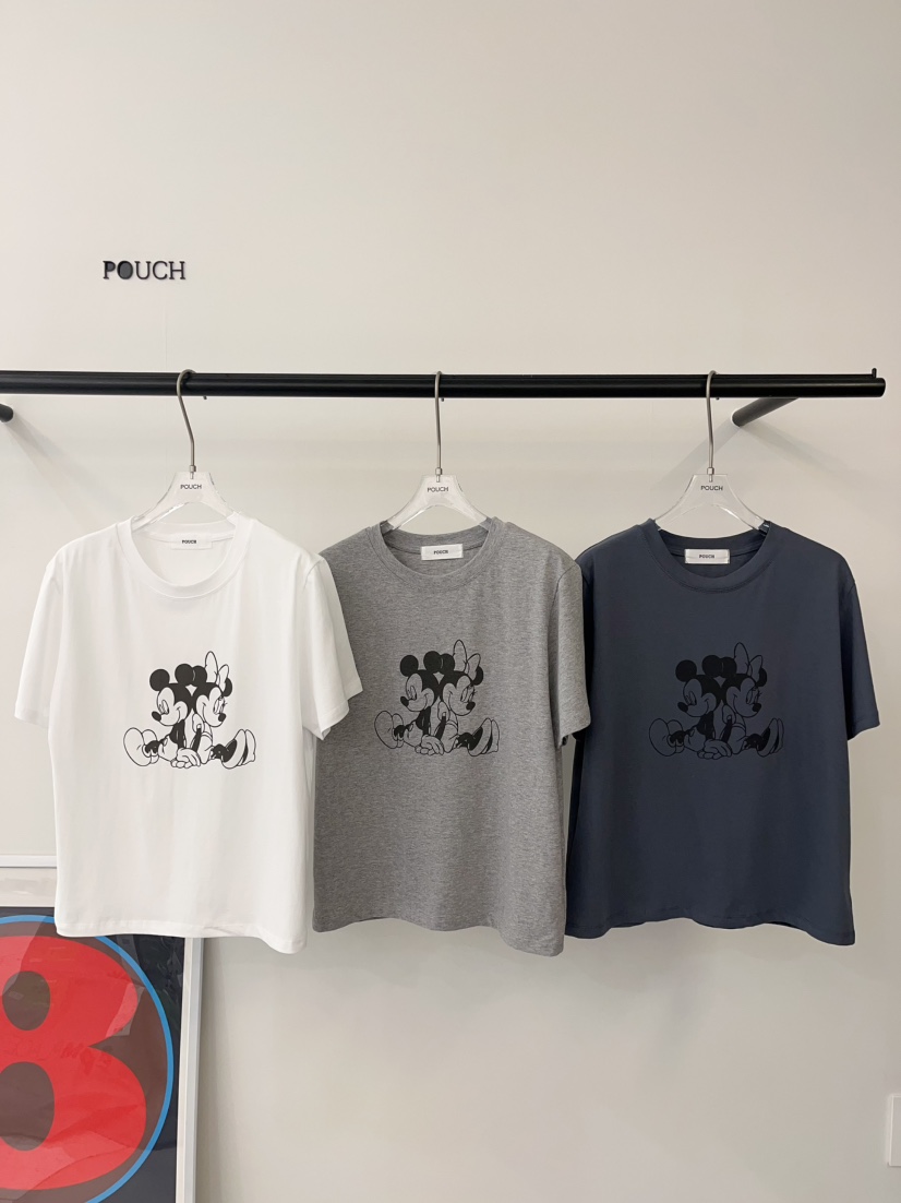 POUCH韓國直郵㊣女裝新品人氣推薦25春夏熱賣時尚休閑T恤POUCHT恤