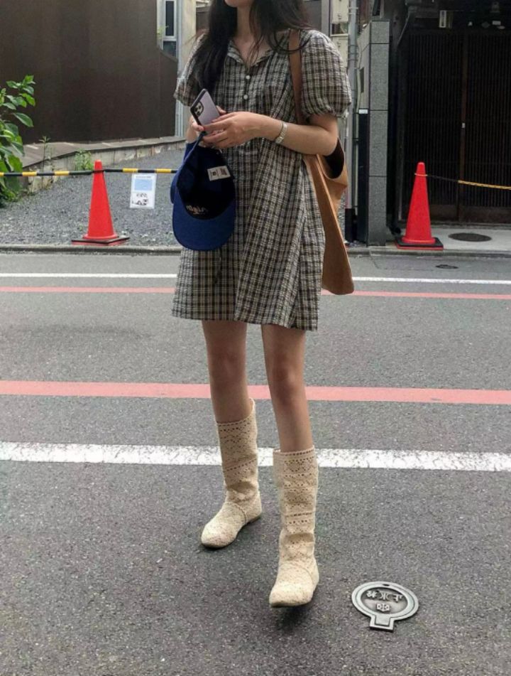STAY HERE韓國直郵㊣女裝新款休閑熱賣推薦時尚人氣連衣裙STAY HERE連衣裙
