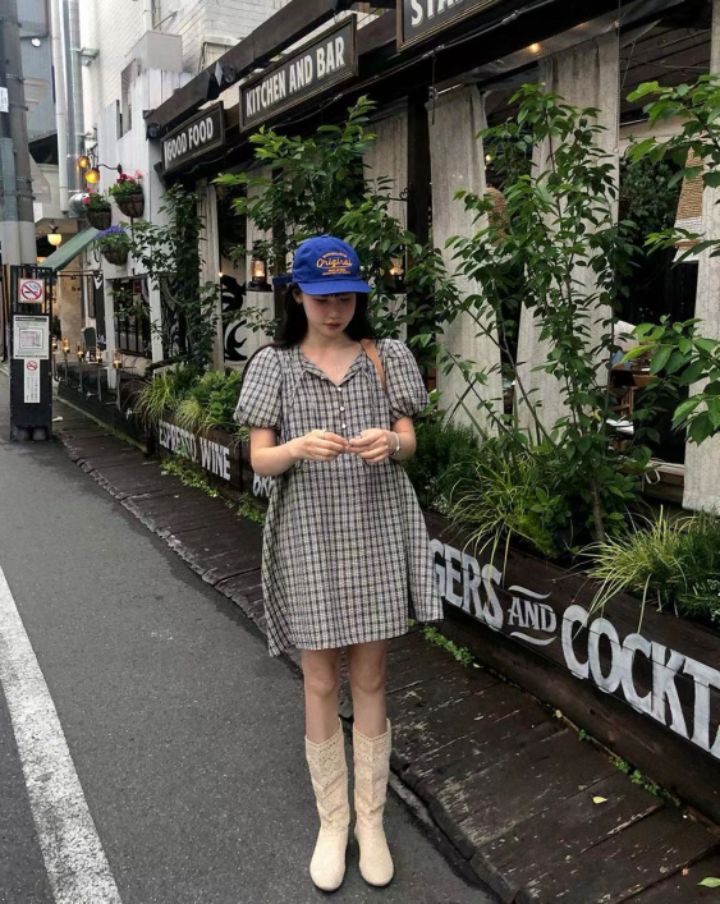 STAY HERE韓國直郵㊣女裝新款休閑熱賣推薦時尚人氣連衣裙STAY HERE連衣裙