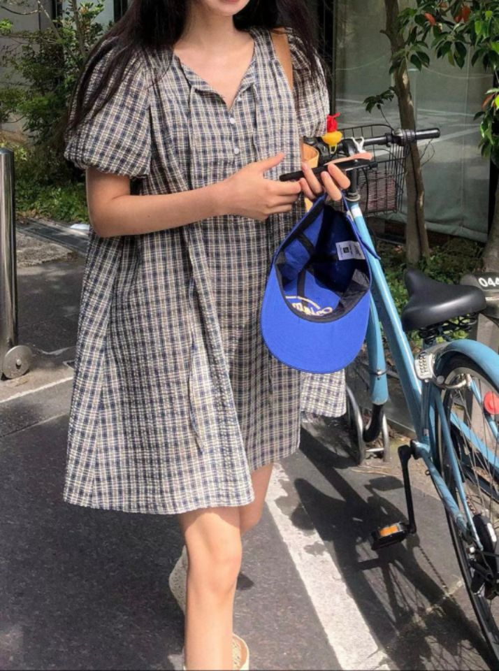 STAY HERE韓國直郵㊣女裝新款休閑熱賣推薦時尚人氣連衣裙STAY HERE連衣裙