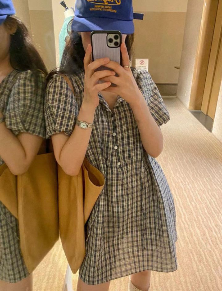 STAY HERE韓國直郵㊣女裝新款休閑熱賣推薦時尚人氣連衣裙STAY HERE連衣裙