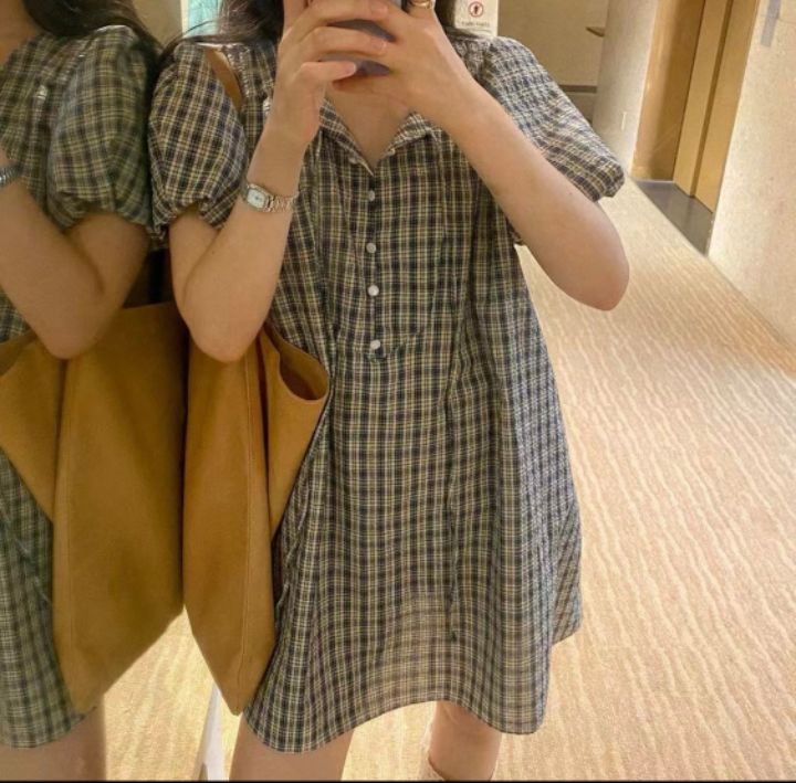 STAY HERE韓國直郵㊣女裝新款休閑熱賣推薦時尚人氣連衣裙STAY HERE連衣裙
