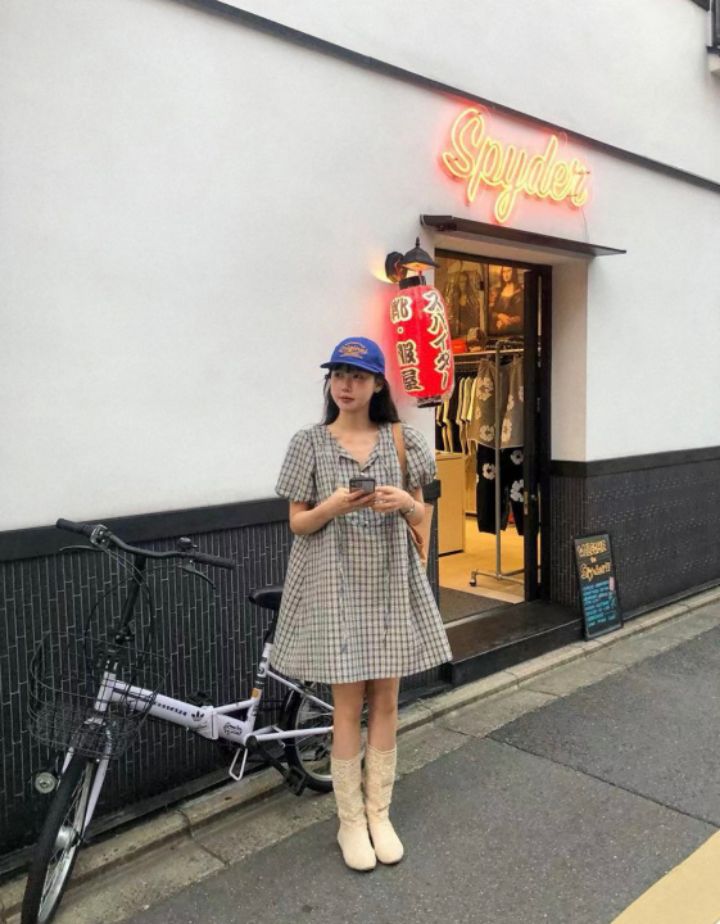 STAY HERE韓國直郵㊣女裝新款休閑熱賣推薦時尚人氣連衣裙STAY HERE連衣裙