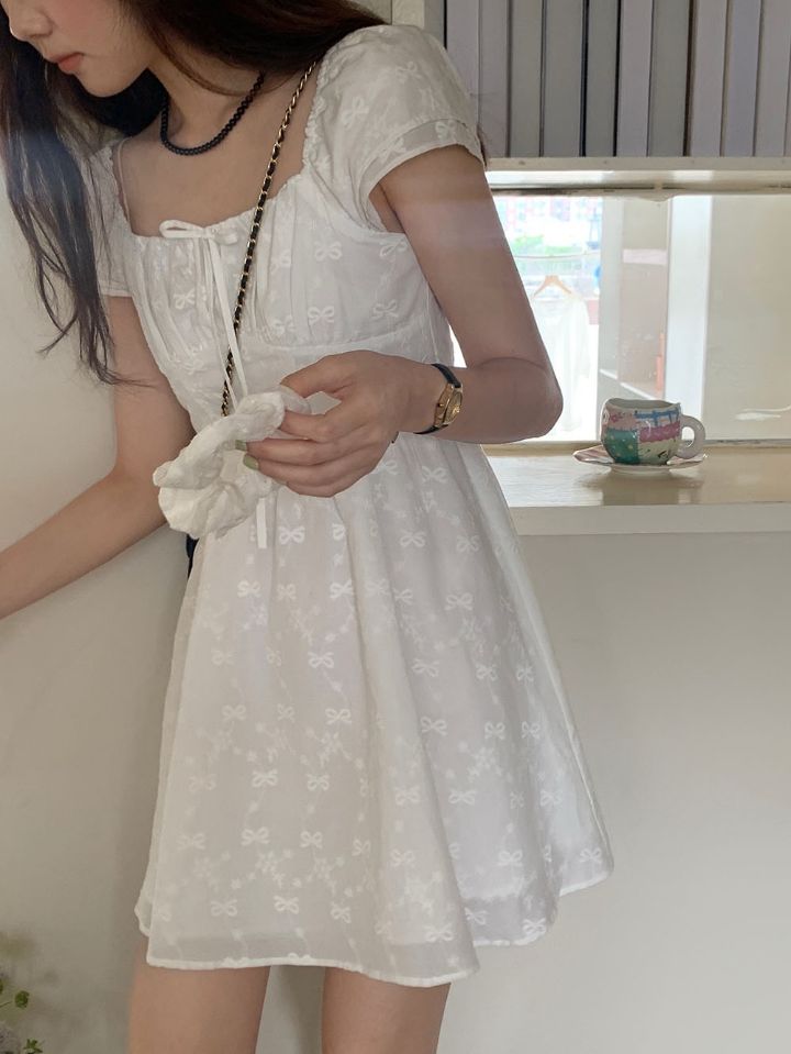 STAY HERE韓國直郵㊣女裝新款人氣時尚25春夏熱賣連衣裙蕾絲STAY HERE連衣裙