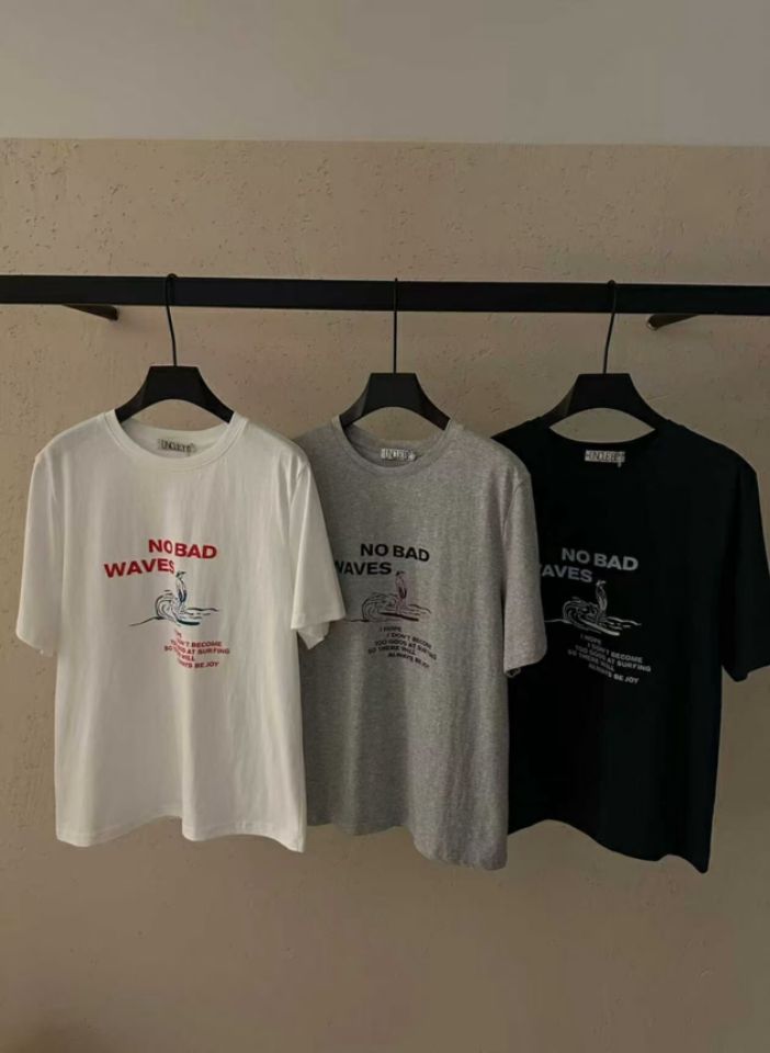 STAY HERE韓國㊣直郵東大門代購女裝新款時尚熱賣25春夏T恤STAY HERET恤圖色3左三色