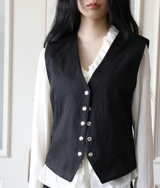 NEW FACE直郵韓國代購㊣女裝新品人氣推薦休閑25春夏時尚馬甲NEW FACE馬甲圖色2