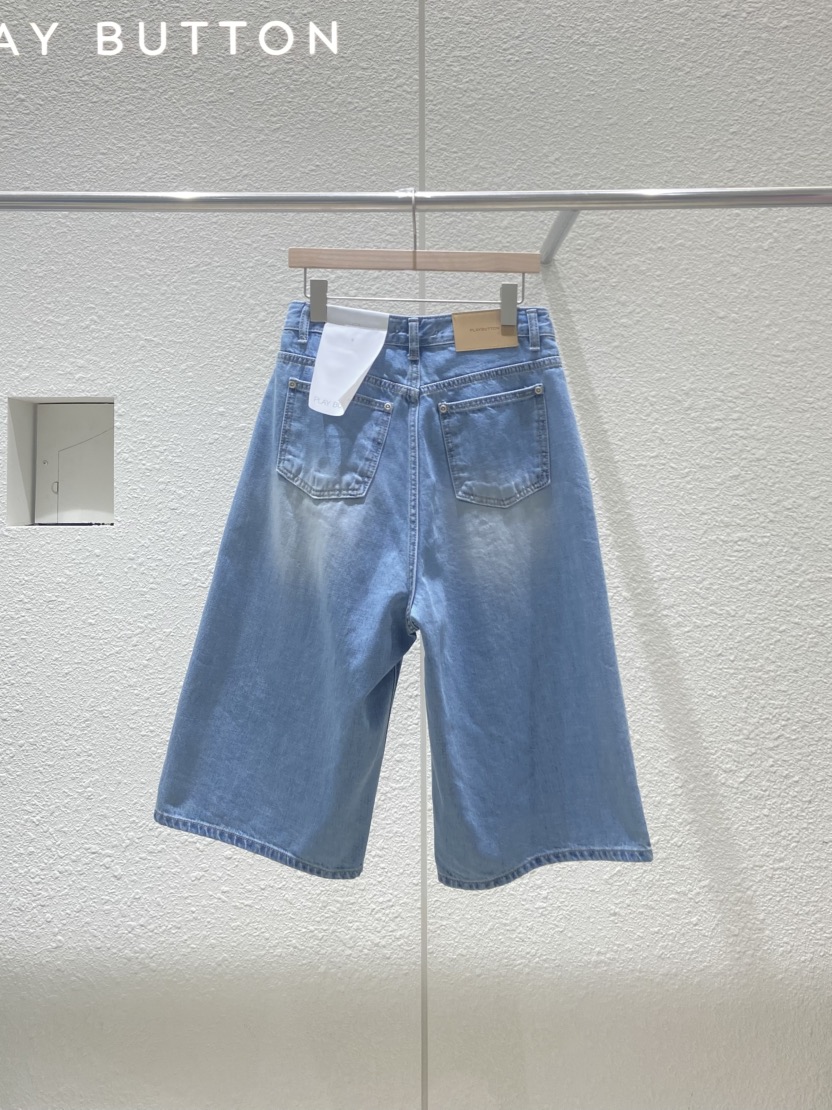 PLAYBUTTON-P韓國㊣直郵東大門代購女裝新品25春夏熱賣牛仔褲PLAYBUTTON牛仔褲