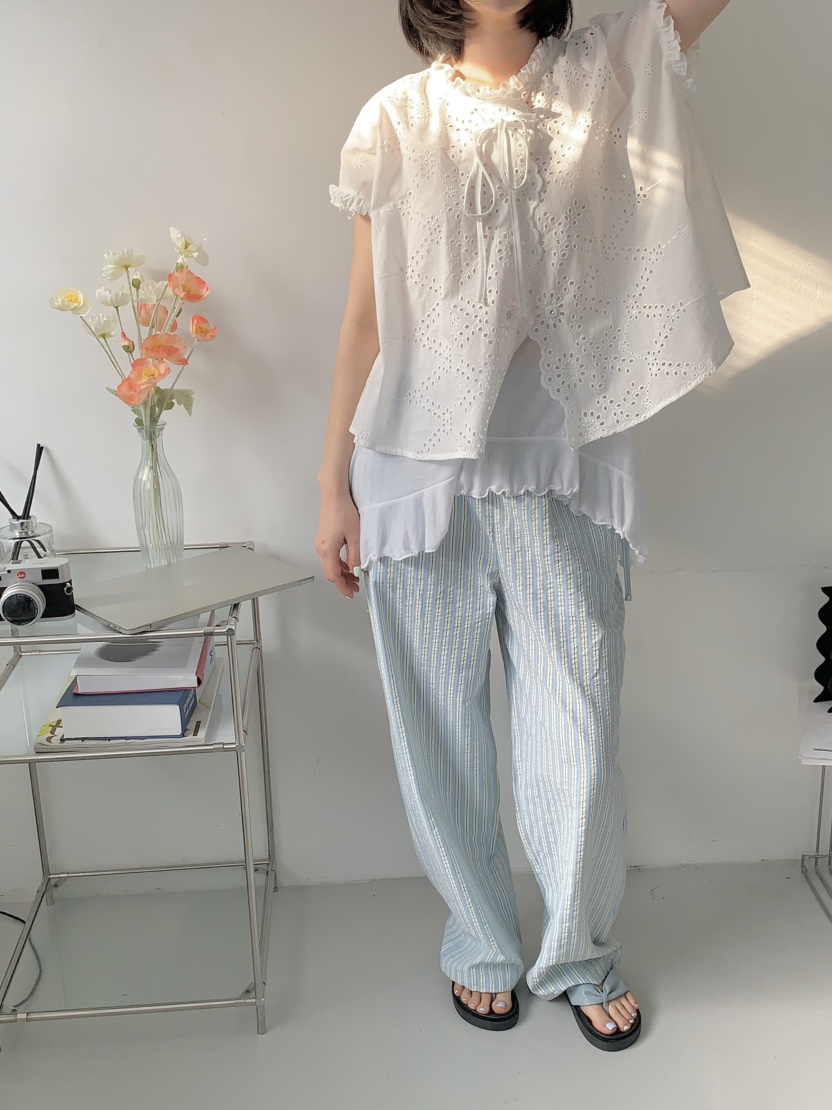 BEFORE SUNRISE直郵韓國代購㊣女裝新品人氣25春夏襯衫蕾絲衫BEFORE SUNRISE襯衫/蕾絲衫