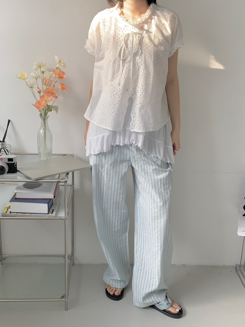 BEFORE SUNRISE直郵韓國代購㊣女裝新品人氣25春夏襯衫蕾絲衫BEFORE SUNRISE襯衫/蕾絲衫