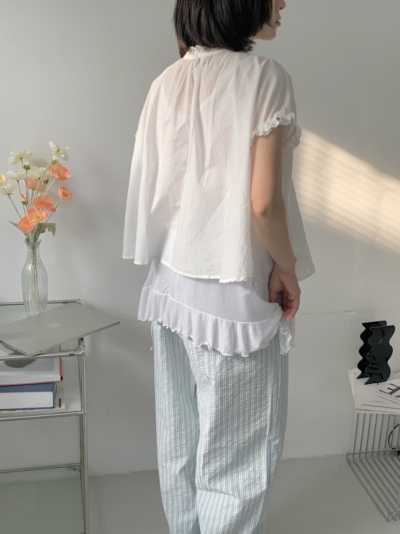 BEFORE SUNRISE直郵韓國代購㊣女裝新品人氣25春夏襯衫蕾絲衫BEFORE SUNRISE襯衫/蕾絲衫